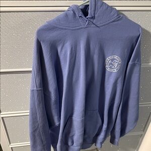 Unbranded Blue Men's Hooded Sweatshirt with Chest Logo